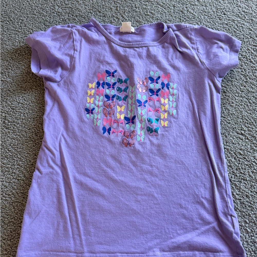 J Crew Girls Mixed Short Sleeve Tee Lot - Pastel & Stripes, Size 10 - Picture 2 of 11